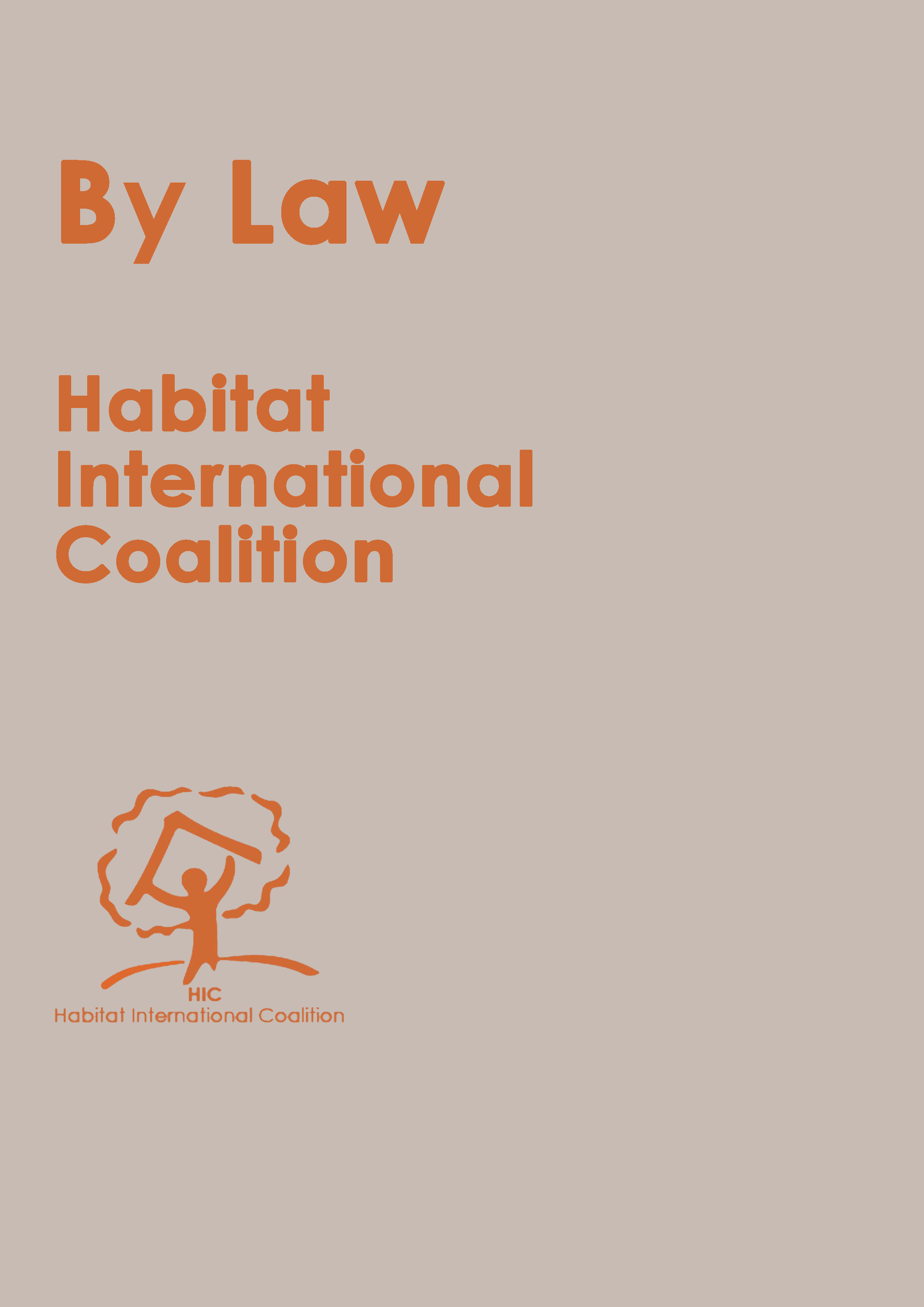 Habitat International Coalition (HIC) By Law – First part