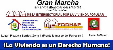 MIVP, Guatemala – Gran Marcha Unitaria por el Día Mundial del Hábitat