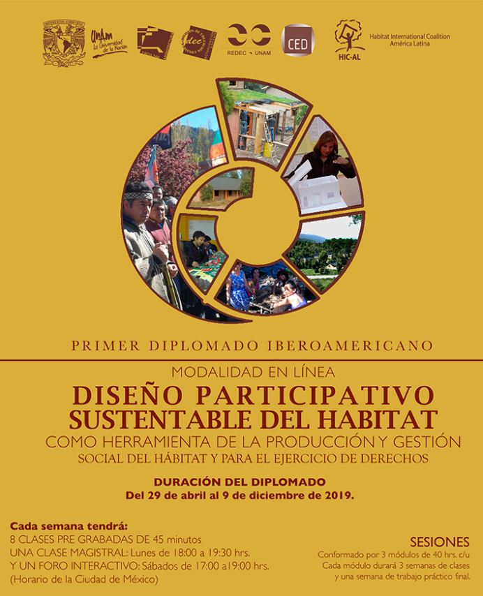 Inscripciones abiertas: Diplomado Iberoamericano Diseño Participativo Sustentable del Hábitat
