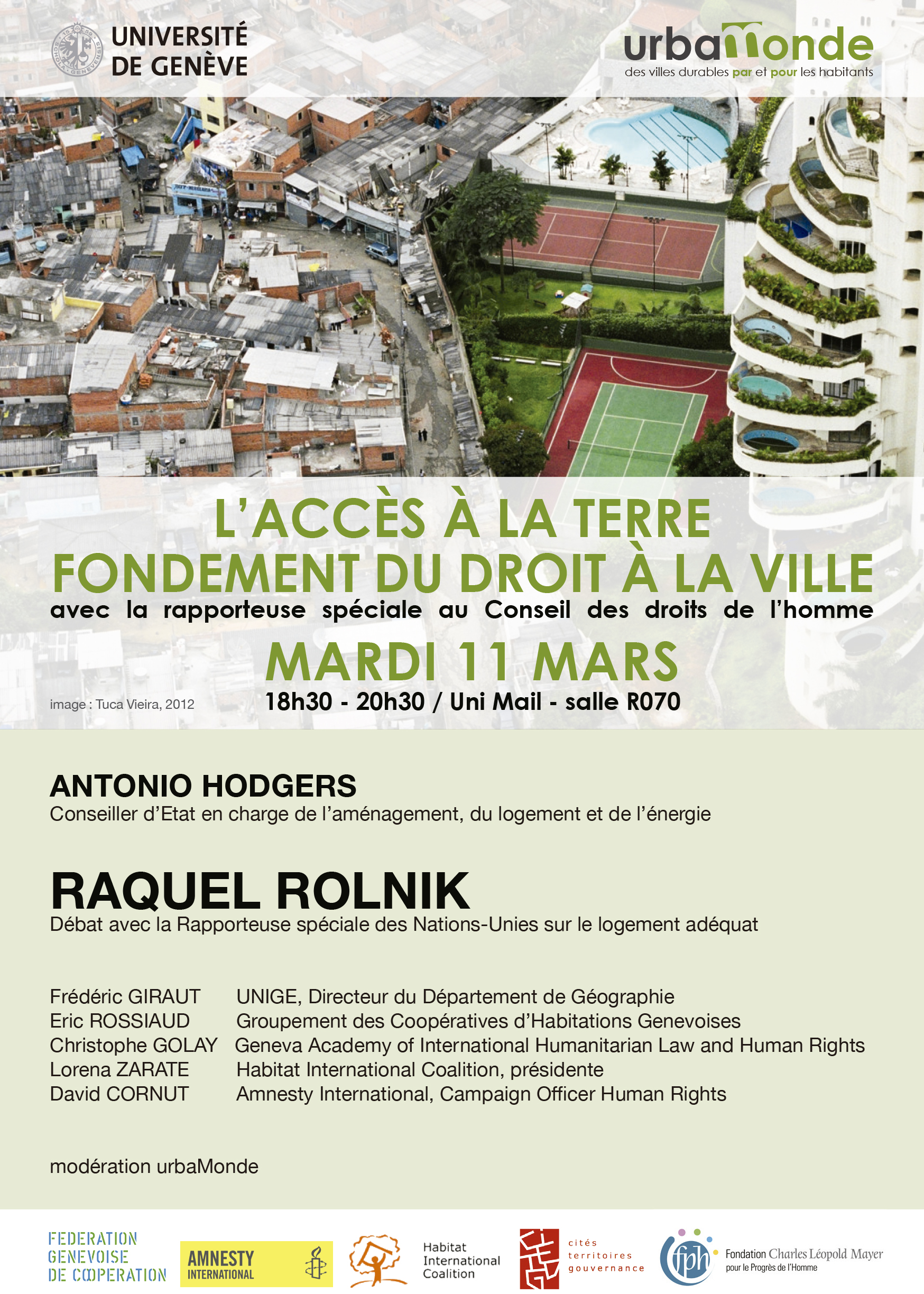 Conférence 11 Mars: L’Accès à la Terre, fondement du Droit à la Ville