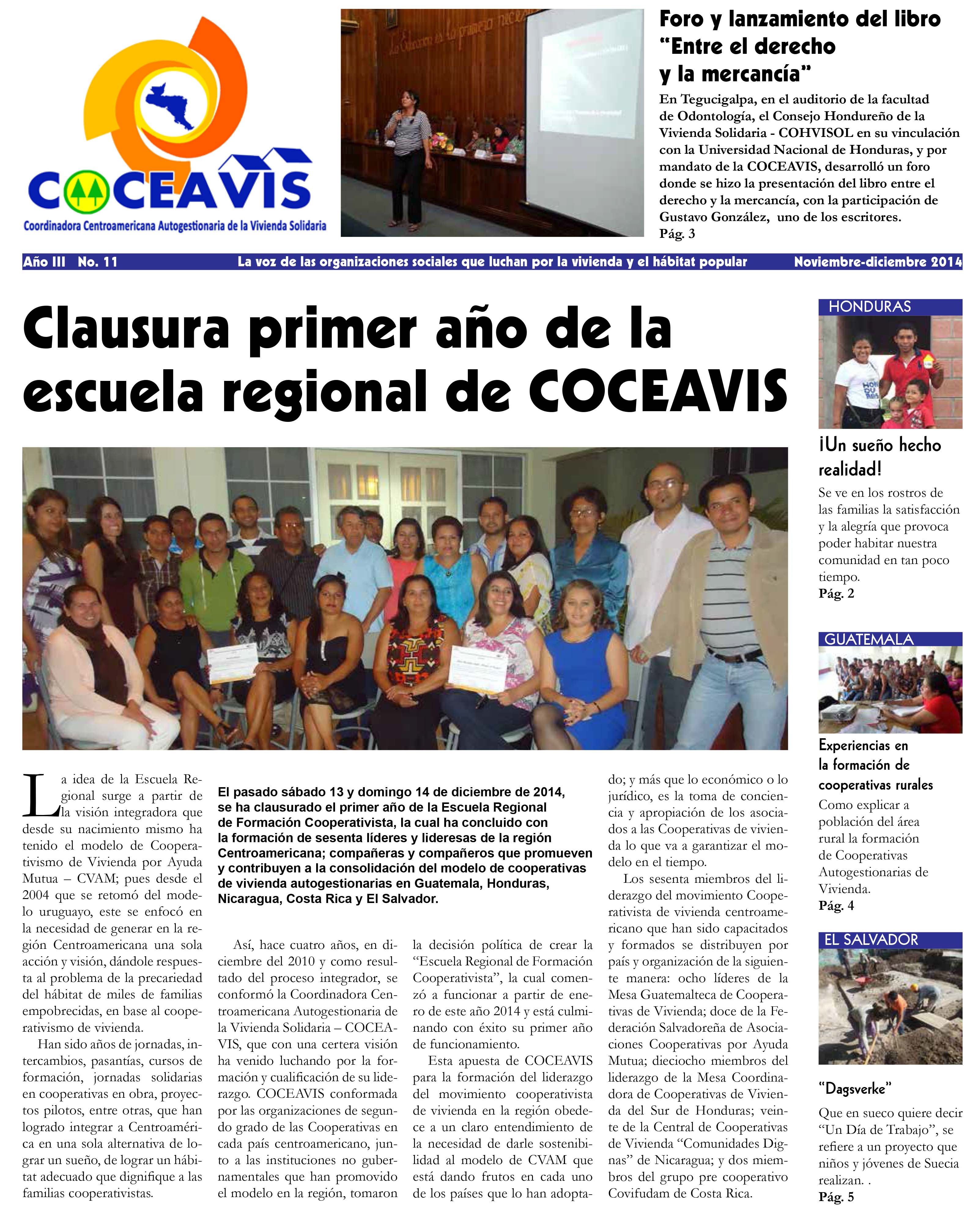 Periódico COCEAVIS nº 11: Noviembre-Diciembre 2014