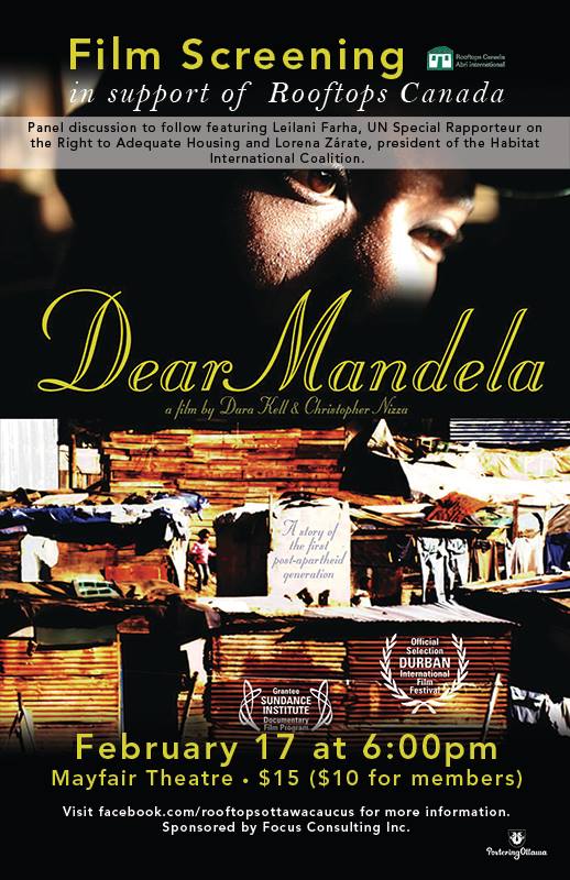 Canada. Dear Mandela Film Screening Fundraiser