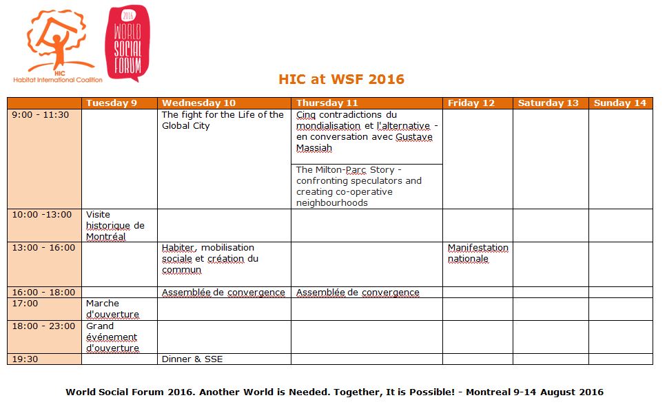 HIC at WSF 2016