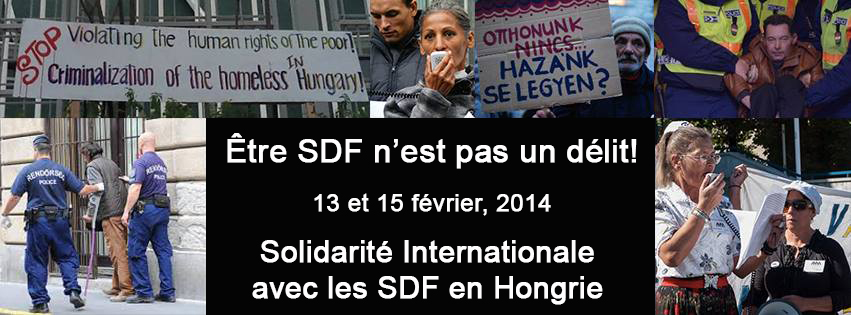 Être SDF n’est pas un délit! Journées de solidarité avec les sans abris en Hongrie