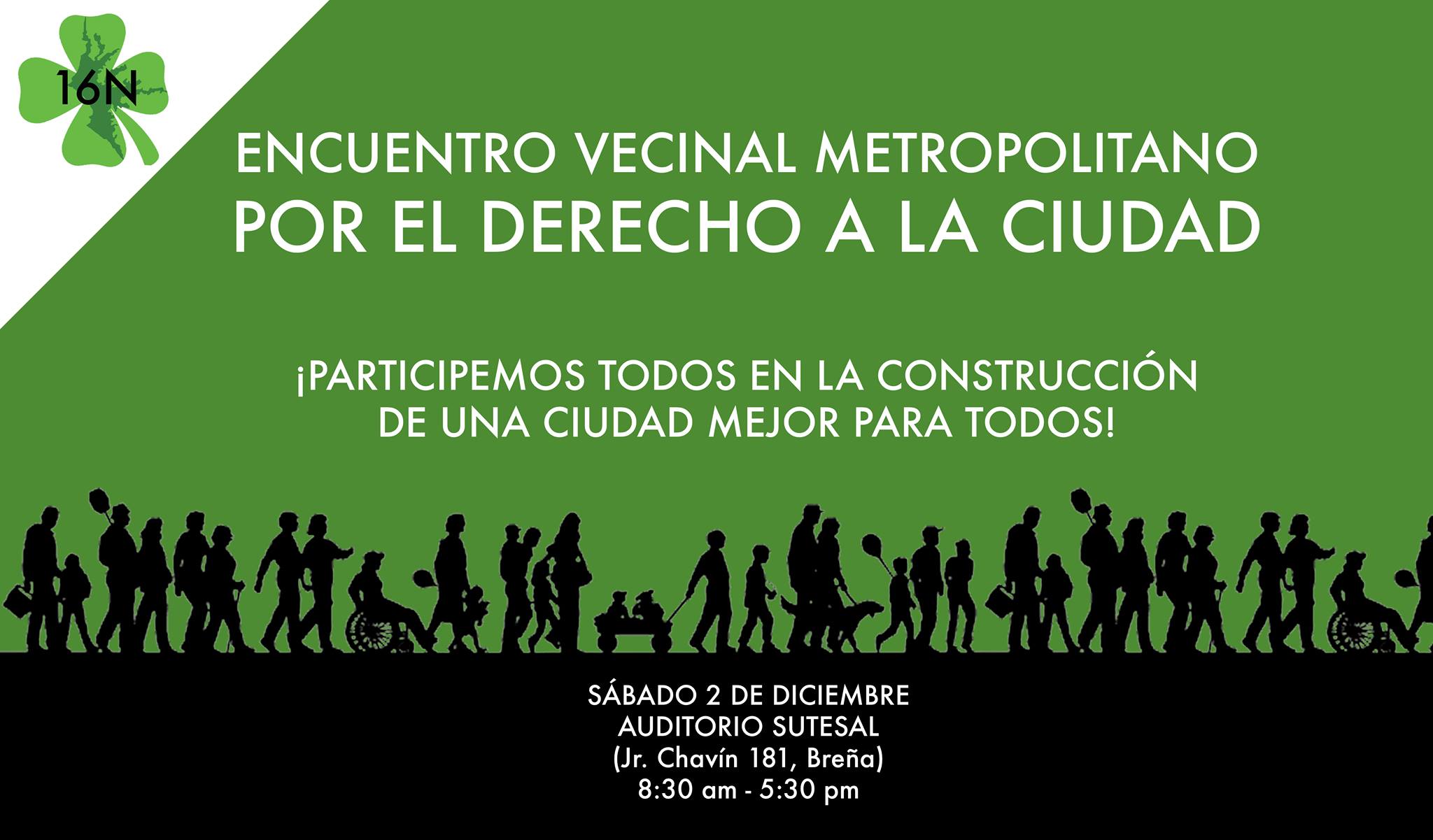 Lima. Encuentro Vecinal Metropolitano por el Derecho a la Ciudad