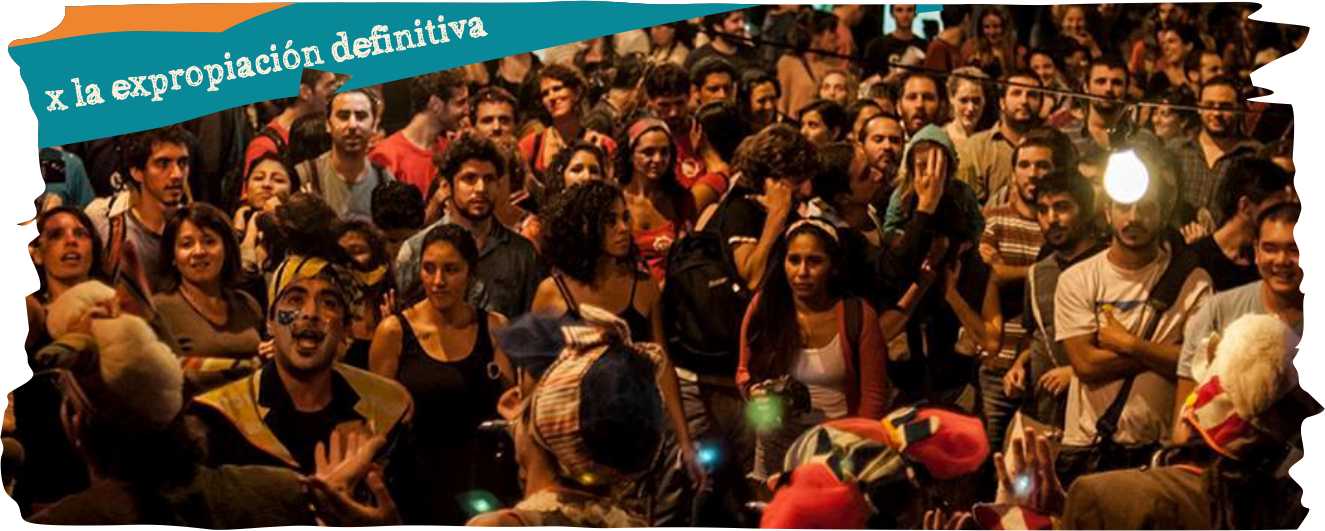 Argentina. Marcha por la Expropiación definitiva del Centro Social, Cultural y Político Olga Vázquez