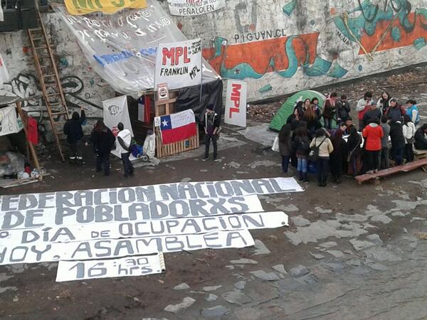 Chile: Solidarity with Housing Rights Movements occupying the riverbanks in Santiago