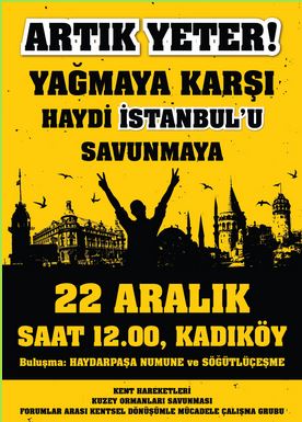 Domingo é dia de manifestação pelo direito à cidade em Istambul