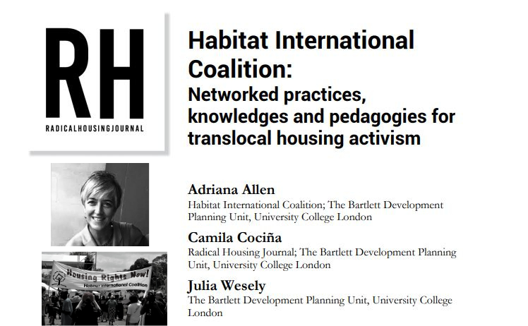 A conversation with HIC President on networked practices, knowledges and pedagogies for translocal housing activism