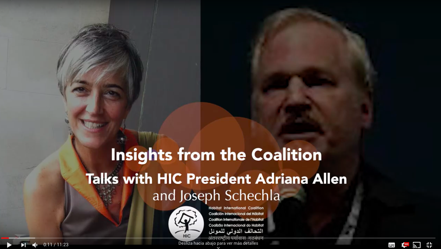 Una visión desde dentro de la Coalición: entrevista de la Presidenta de HIC con Joseph Schechla