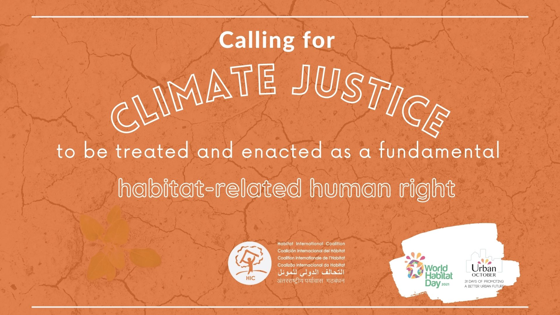 HIC president Declaration and sound bite on climate justice