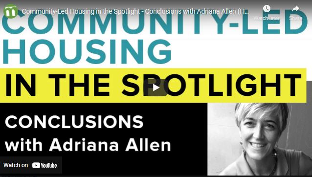 Community led housing - Adriana Allen intervention