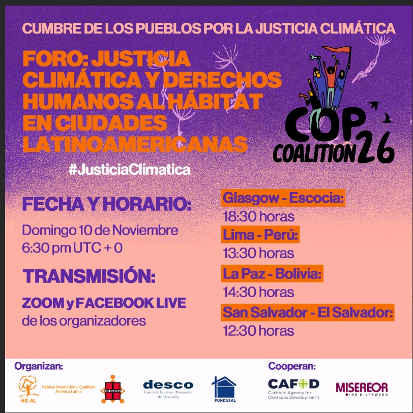 Justicia climática y derechos humanos al hábitat en las ciudades latinoamericanas