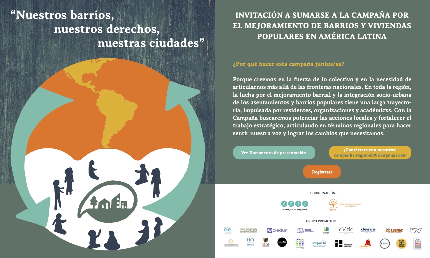 “Nuestros barrios, nuestros derechos, nuestras ciudades” campaña regional de HIC América Latina