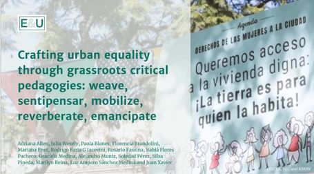 Un nouveau document explore les études de cas qui construisent l’égalité urbaine par le biais de pédagogies critiques de la base