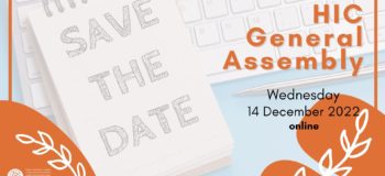 Save the date HIC General Assembly 2022