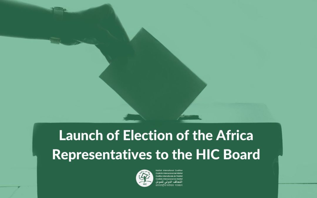 Lancement de l’élection des représentant-e-s de l’Afrique au Conseil de HIC