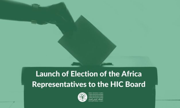 Lanzamiento de la elección de los representantes de África en la Junta de HIC