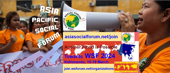 Mapa de iniciativas y acciones asiáticas hacia el Foro Social Mundial 2024