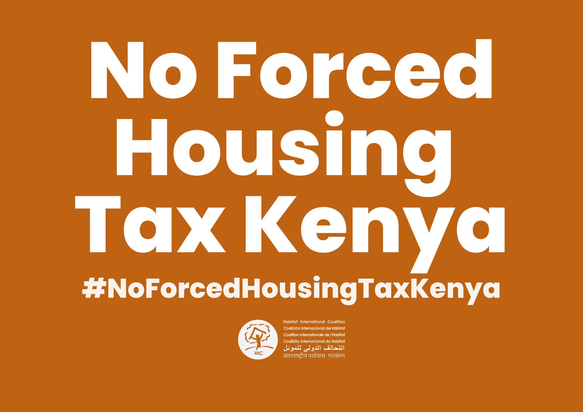 HIC en Solidaridad con la Petición de sus miembros de Kenia sobre la Propuesta de Impuesto a la Vivienda en el Proyecto de Ley de Finanzas, 2023