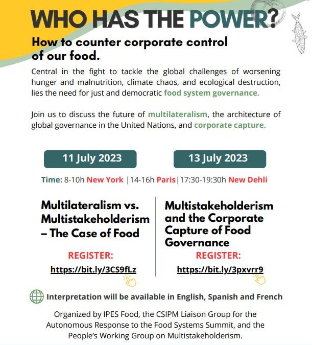 Who has the power? Against the corporate capture of global food governance