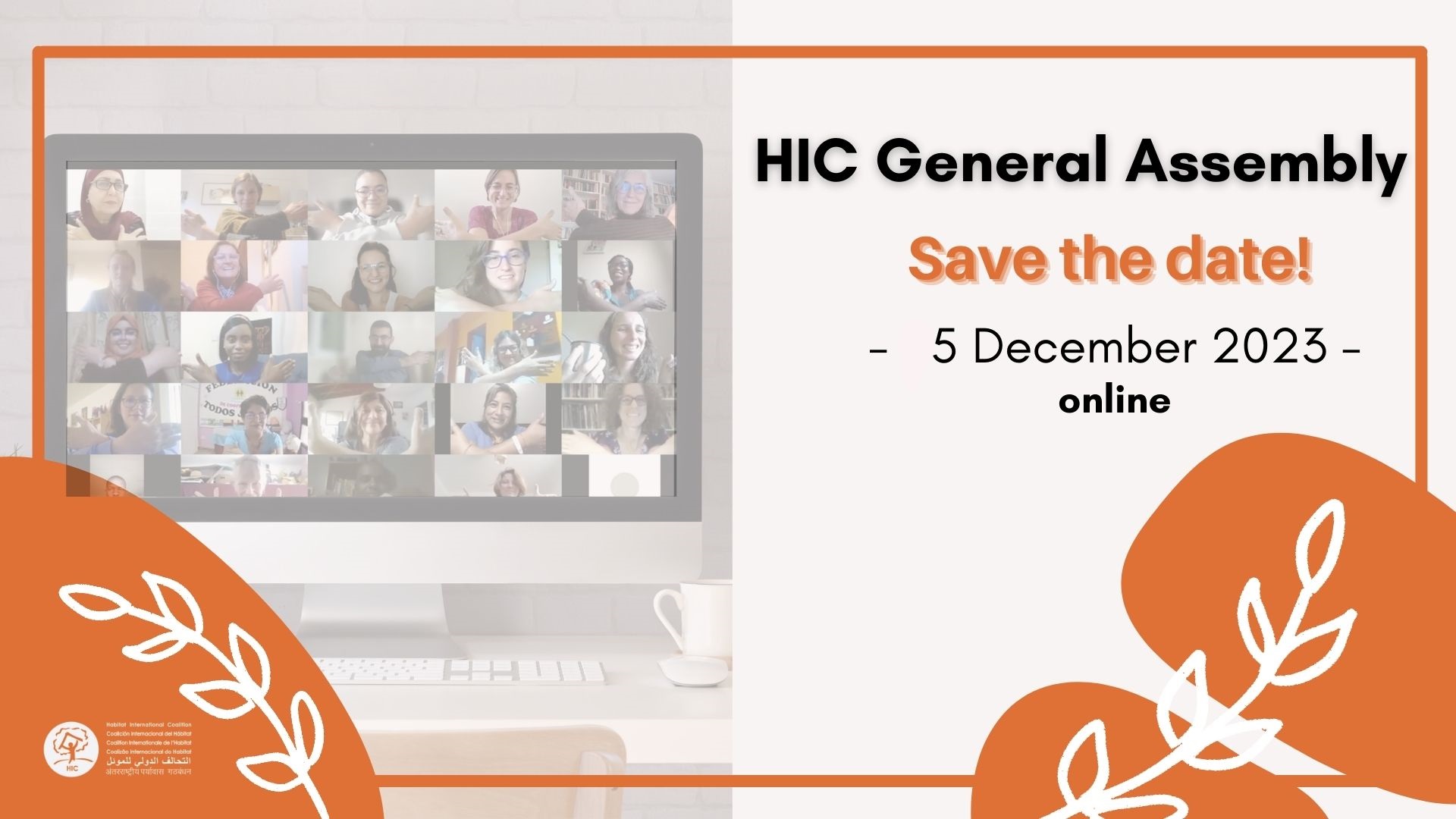 ¡Reserve la fecha! Reunión de la Asamblea General de HIC