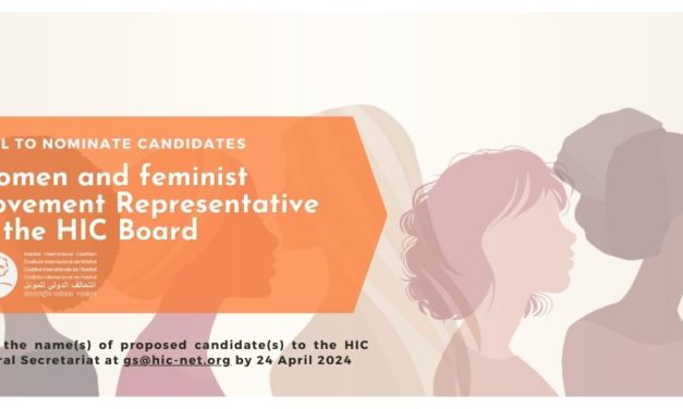 Appel à candidatures pour la représentation des femmes et des mouvements féministes au sein du Conseil de HIC
