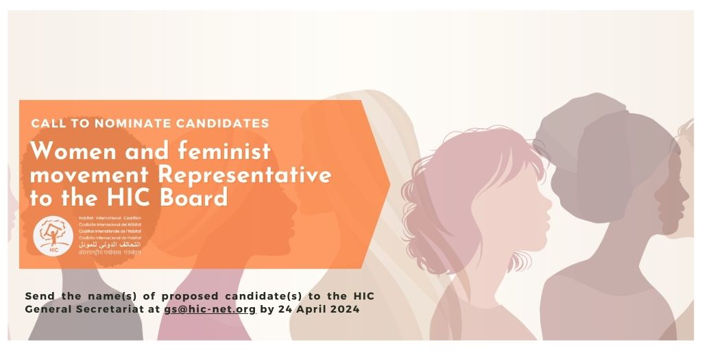 Convocatoria para nominar candidatas para la representación de los movimientos de mujeres y/o feministas en el Consejo de HIC