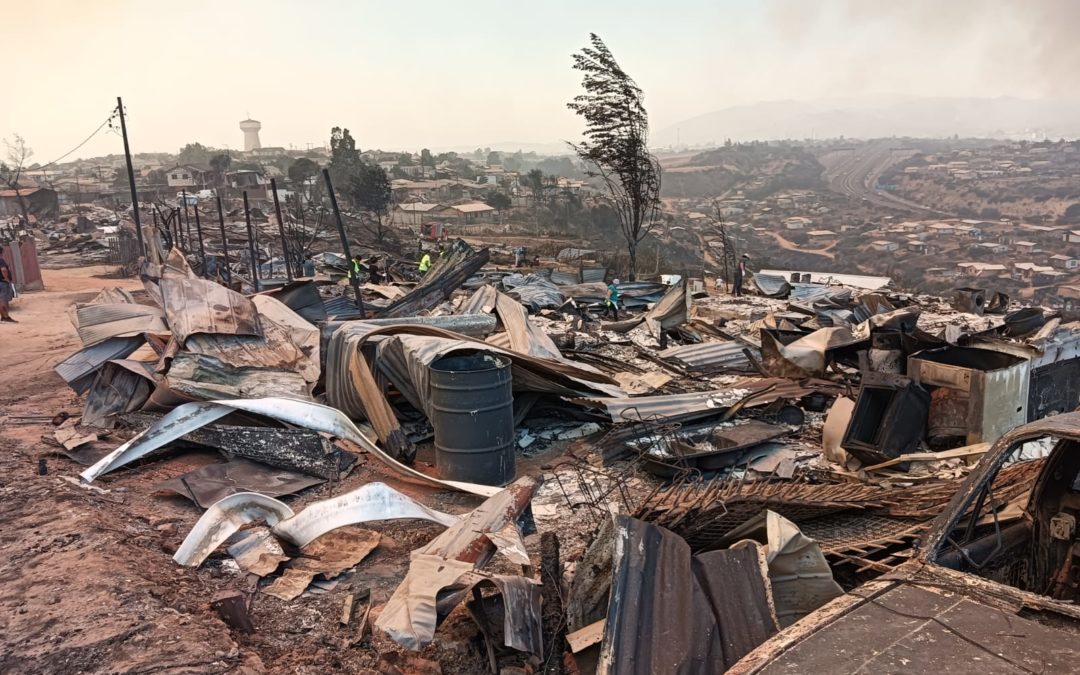 Nouveaux incendies dans la région de Valparaíso, Chili